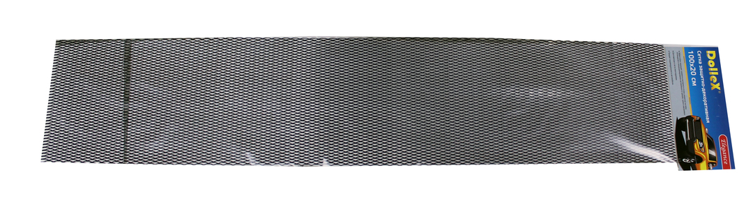 Radiatoriaus tinklelis aliuminis 100x20cm juodas tinklelis 20x6mm (DOLLEX) DKS-031