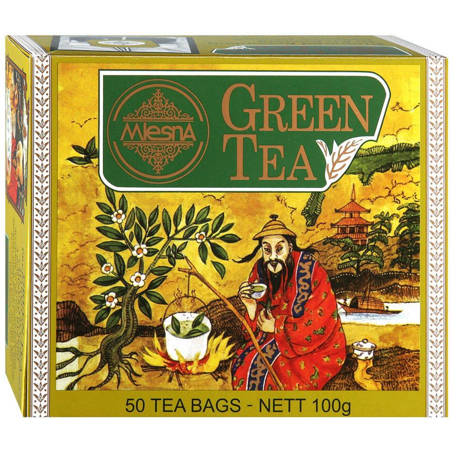 Chá verde Mlesna Chá Verde de acordo com a tecnologia chinesa 50 sachês