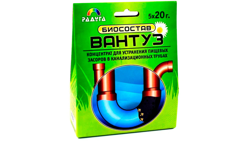 O removedor de bloqueio " Biostav Vantuz" é adequado para todos os tipos de tubos
