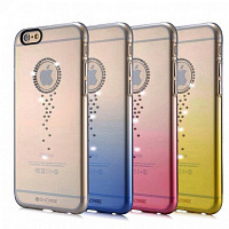 Puskurikotelo G-Case Fashion Diamond Apple iPhone 6 / 6S metalli / strassit (hopea)