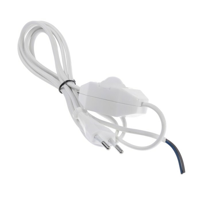 Cable de alimentación regulable para apliques, 100 W, 1,5 m, blanco