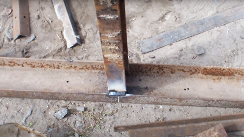 Its basis is a horizontal channel, to which a vertical support post is welded