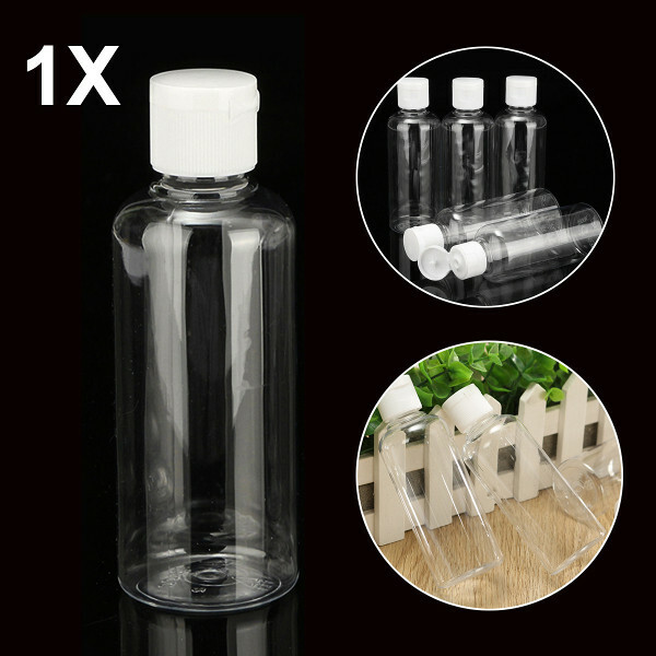 Ml przezroczyste plastikowe butelki do podróżnego pojemnika na balsam kosmetyczny z białymi nakrętkami