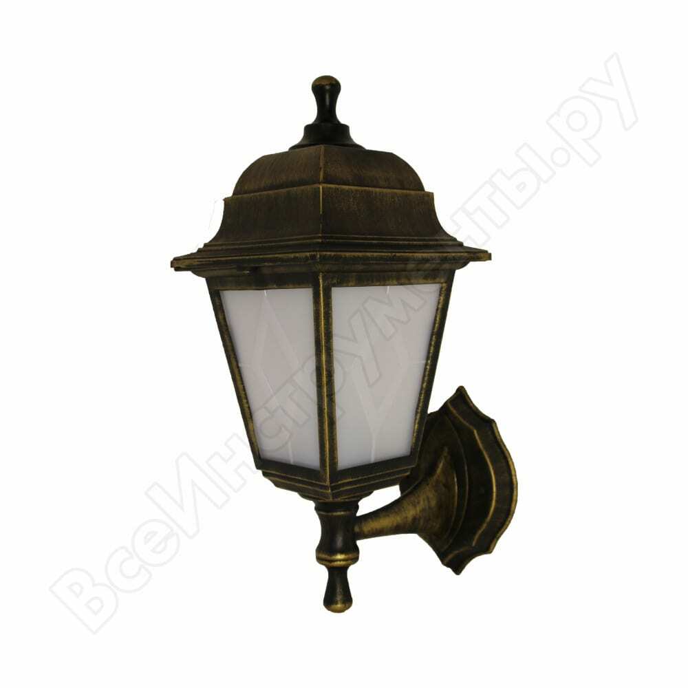 Lampada da giardino duwi lester applique su/giù 380 mm, 60 w, oro nero, opaco, plastica 24138 6