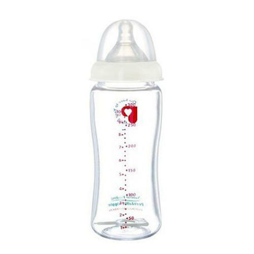 Glazen fles Peristalsis Plus met brede mond 240 ml (Duiven, Flessen en spenen)