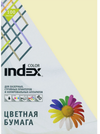 Carta a colori Index Colour, 80 g/m2, A4, vaniglia, 100 fogli