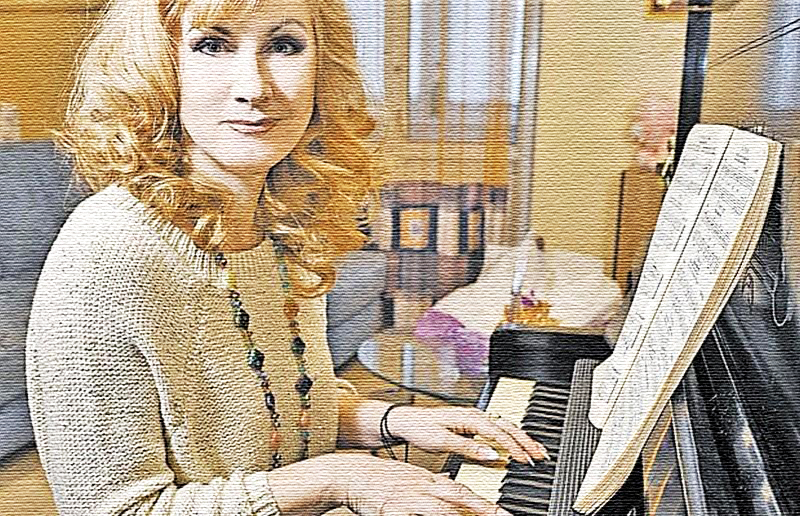 Svetlana adora passar o tempo ao piano, compondo música.