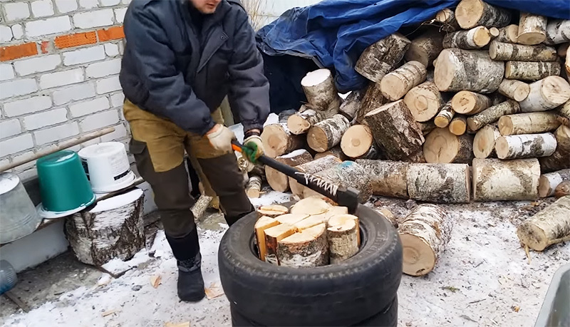 The logs are split, but remain in the same position