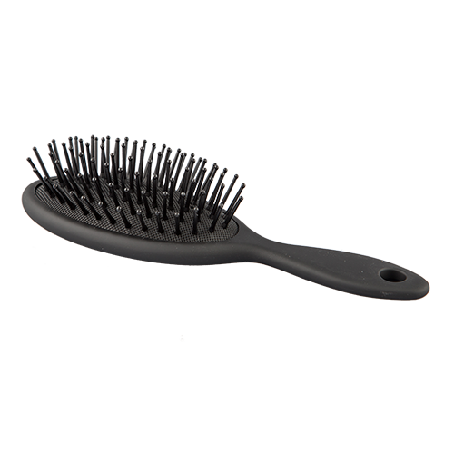 Saç fırçası LADY PINK BASIC derin siyah masaj küçük oval