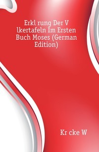 Erklaerung Der Voelkertafeln Im Ersten Buch Moses (nemecké vydanie)