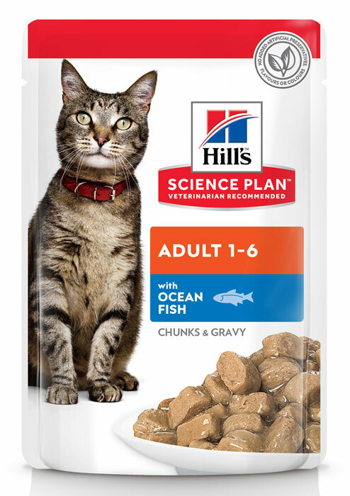 Hills Science Plan Kaķu pieaugušo optimāla kopšana ar jūras zivju maisiņu 0,085 kg