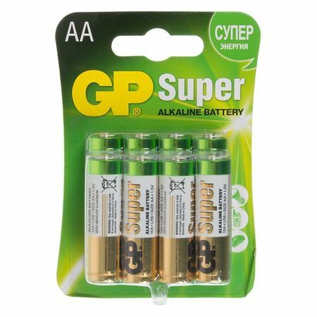 סוללת AA GP Super Alkaline 15A LR6, 8 יח '.