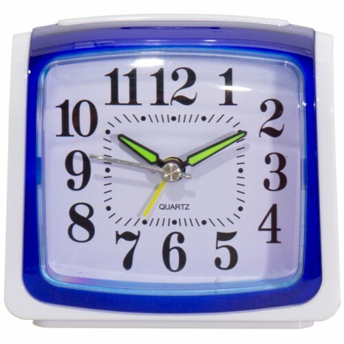 Alarm clock VT Desktop alarm clock white with a blue frame 4501051 4501051