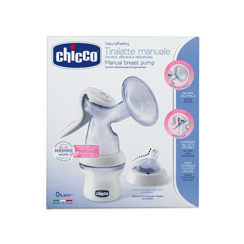 Manual breast pump with bottle Natural Feeling 1 pc. (Chicco, Accessories)