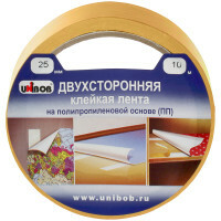 Lepicí páska Unibob, oboustranná, 25 mm x 10 m, polypropylen