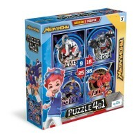 Puzzel 4 in 1 Metalions. Earth Defenders + Stickers
