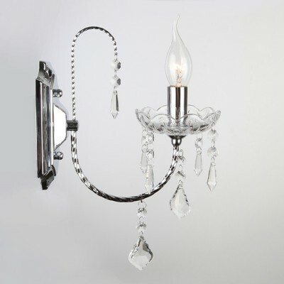 Lamp schans kristal Eurosvet 3908/1 chroom