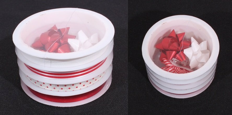 Komplekts iesaiņošanai Red mix 4 lentes (3m), 4 loki