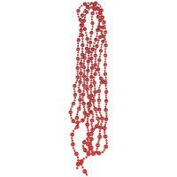 Perles de décoration de Noël, 2,7 m, rouge