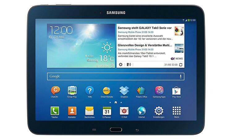 10-palcový Samsung Galaxy Tab 3 je skutočne pohodlný