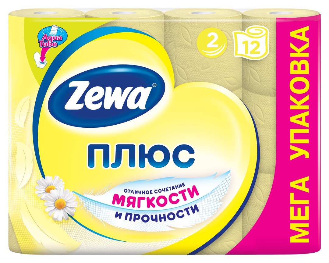 Zewa Plus Tuvalet Kağıdı Papatya, 2 kat, 12 rulo