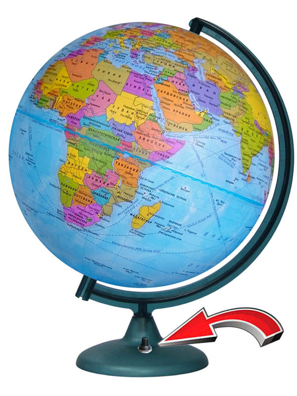 Globe Globe svjetski politički 320 mm sa pozadinskim osvjetljenjem i baterijom 16024