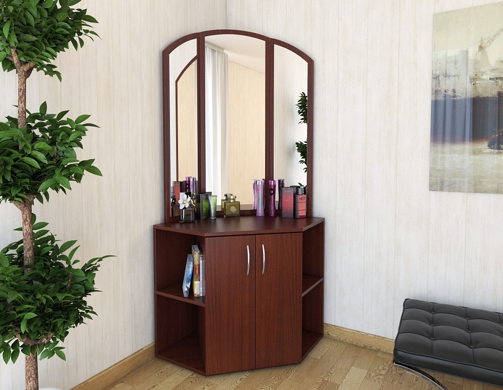 corner dressing table in the hallway