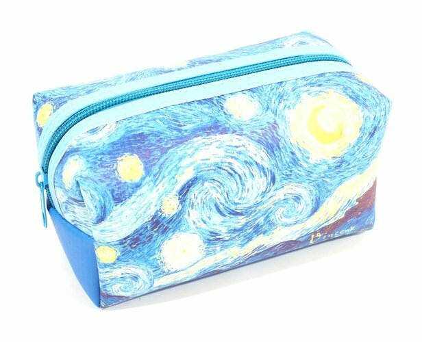 Van Gogh Fermuarlı Kozmetik Çantası Yıldızlı Gece (16x8) (PVC kutu)