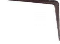 Ugaoni držač SIBRTECH, s rebrom, smeđi, 350x400 mm