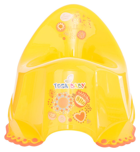 TEGA Detský nočník protišmykový FOLK žltý FL-001-113
