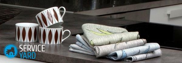How to wash kitchen towels with vegetable oil?