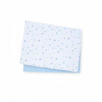 Mothercare sábanas elásticas para cuna, 89x45 cm, 2 piezas, blanco y azul