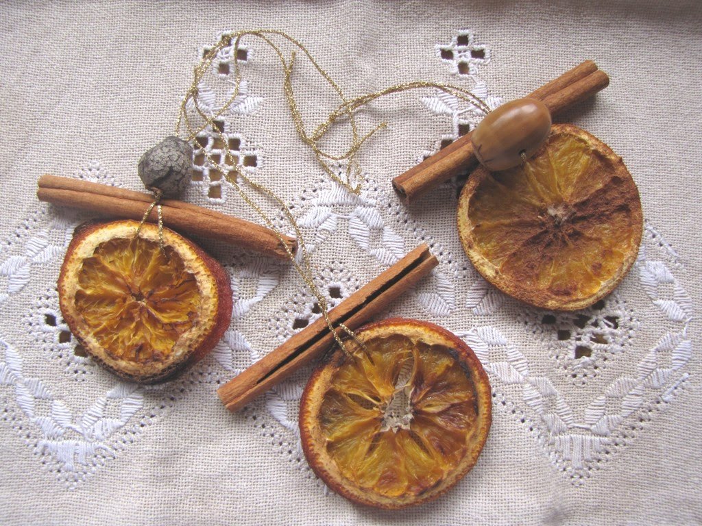 Decoração de fatias do citrino