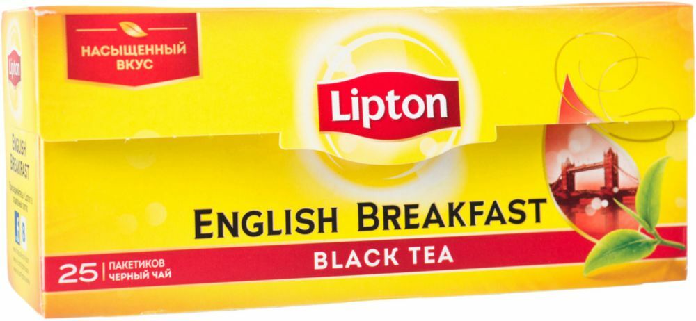 Lipton engelsk frokost svart te 25 poser