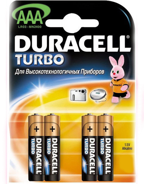 Batteri AAA LR03 TURBO Duracell (4 stk)
