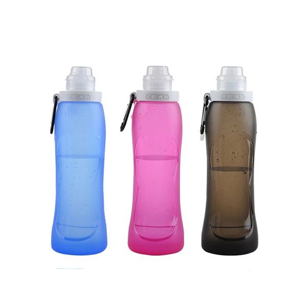 Hervidor plegable portátil de la botella de agua plegable del silicón del ml para el ciclismo al aire libre