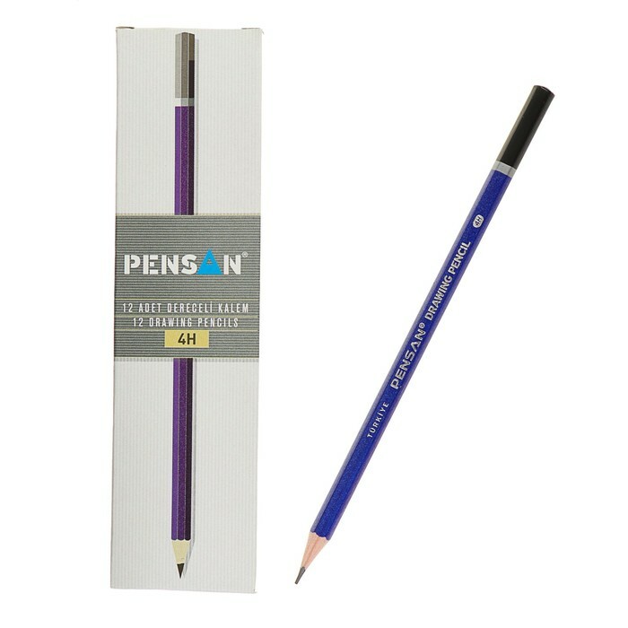 Bleistift schwarze Mine Pensan 4H professionell geschärft