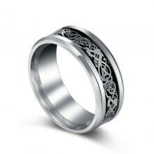 Nerūdijančio plieno unikalus stilingas vyrų žiedas