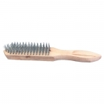 4-row metal brush with wooden handle SPARTA 748225