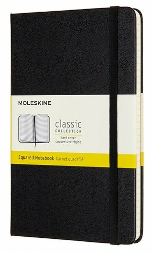 Moleskine notebook, Moleskine CLASSIC Közepes 115x180mm 240p. ketrec kemény borító fekete
