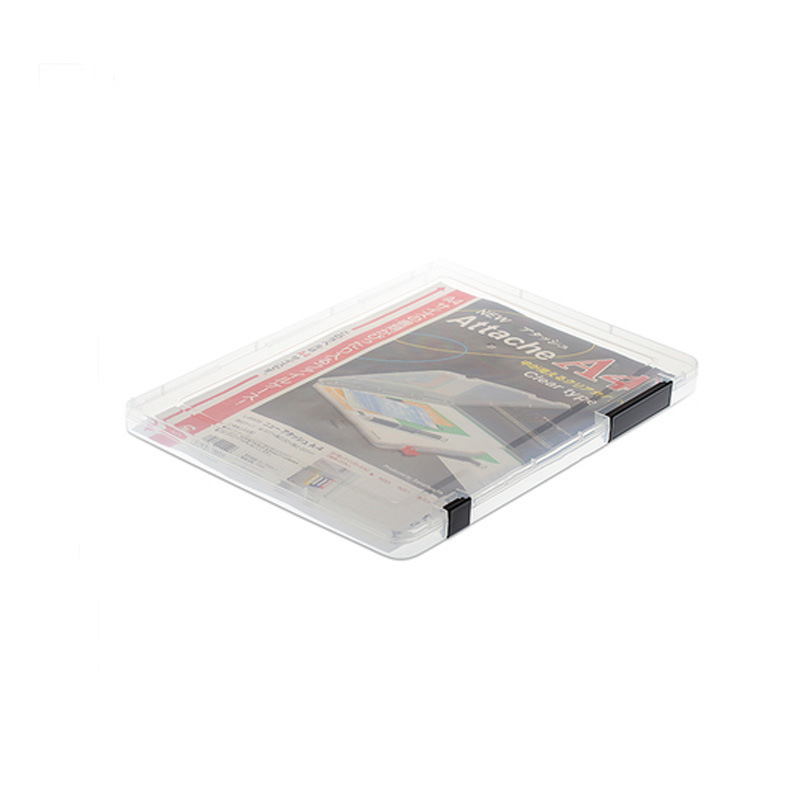 Průhledná složka na papír formátu A4 Kancelářský úložný box na prach Prachotěsná a vodotěsná dvojitá spona se zámkem