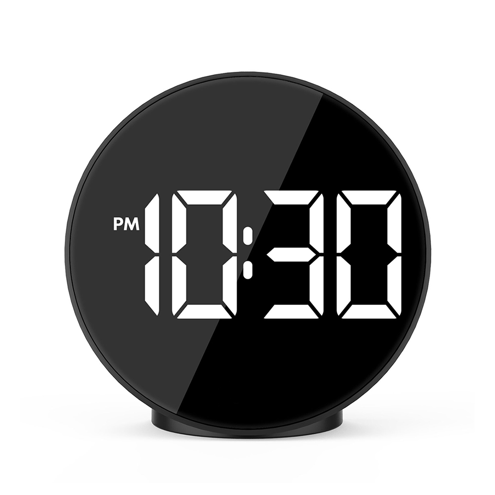 Cyfrowy budzik zegar LED sterowanie głosem tryb nocny duży czas temperatura Home Decor zegar stołowy Wake Up Light