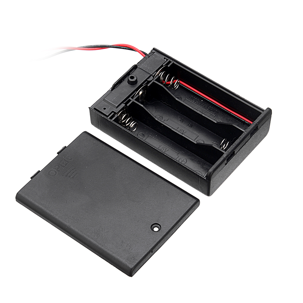 AA Slot Battery Box Suporte de placa de bateria com interruptor para 3xAA Baterias DIY Kit Case