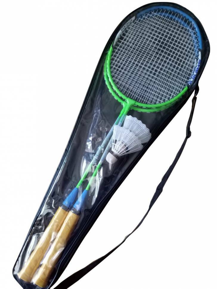 Badminton seti HS-209 2 raket, 2 raketle, çanta