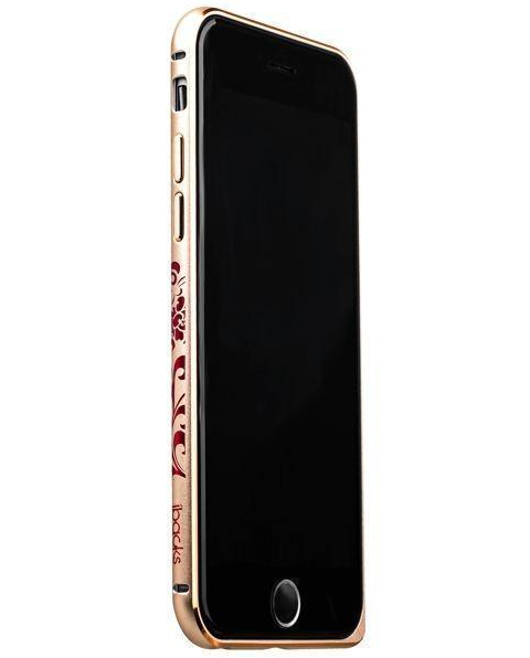 Farebné púzdro iBacks na nárazník pre Apple iPhone 6 / 6S hliník (i60000) Champagn Gold