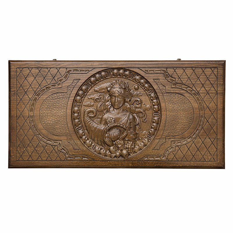 Backgammon carved Ustyan Zodiac Virgo