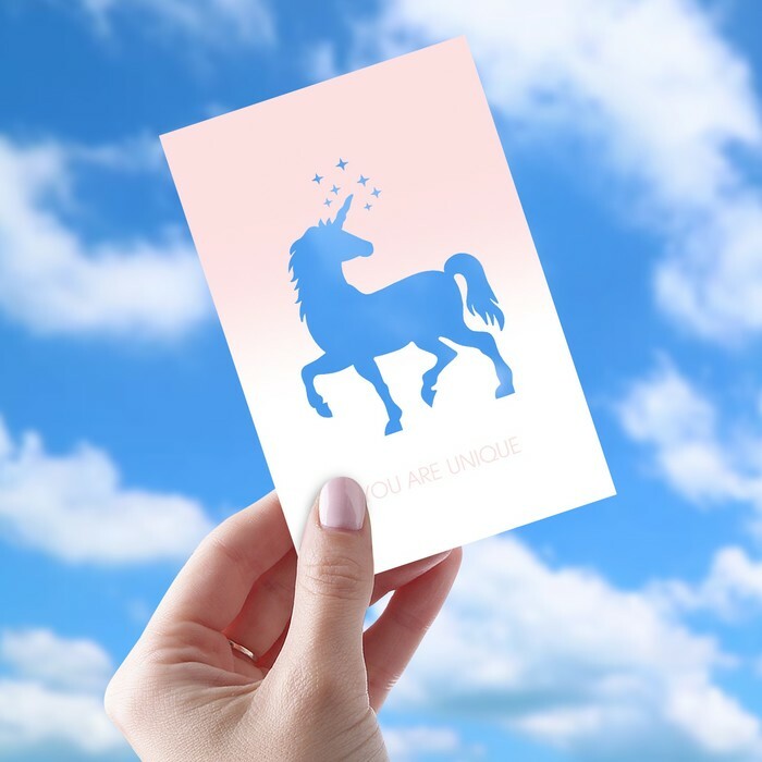 Siz benzersiz etkileşimli kartpostallarsınız, 10 × 15 cm