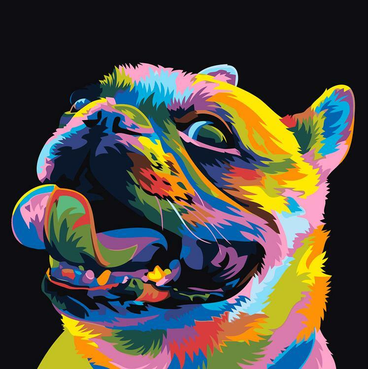 Pinte pelo número " Rainbow Bulldog"