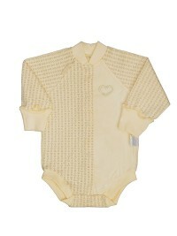 Bodysuits til nyfødte Tender alder. Hjerter, str. 56-62 cm, farve: gul