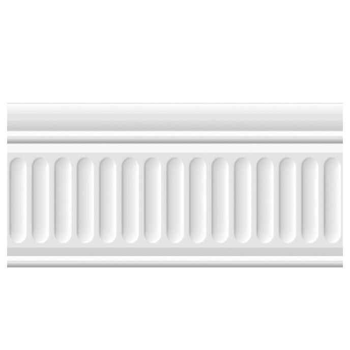 Borda de cerâmica Kerama Marazzi 19048 / 3F Blanchet estruturado branco 200x99 mm